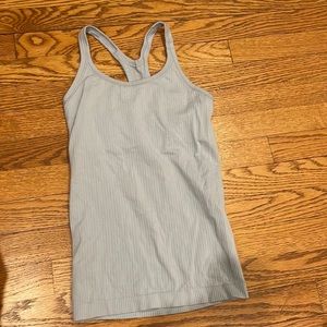 Size 4 Blue Lululemon Ebb to Street Tank Top
